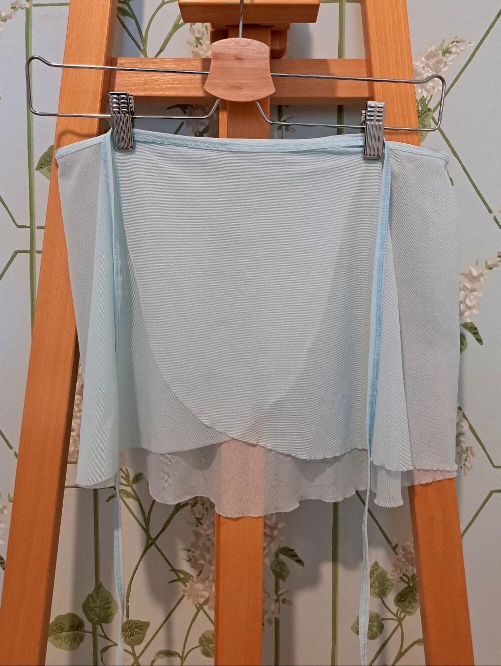 Eleve Powder Blue "Vienna" Wraparound Mesh Ballet Skirt